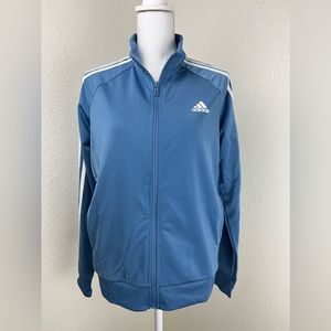 💥NWT💥 Adidas Women’s 3 stripe Blue Track Jacket Sz Med